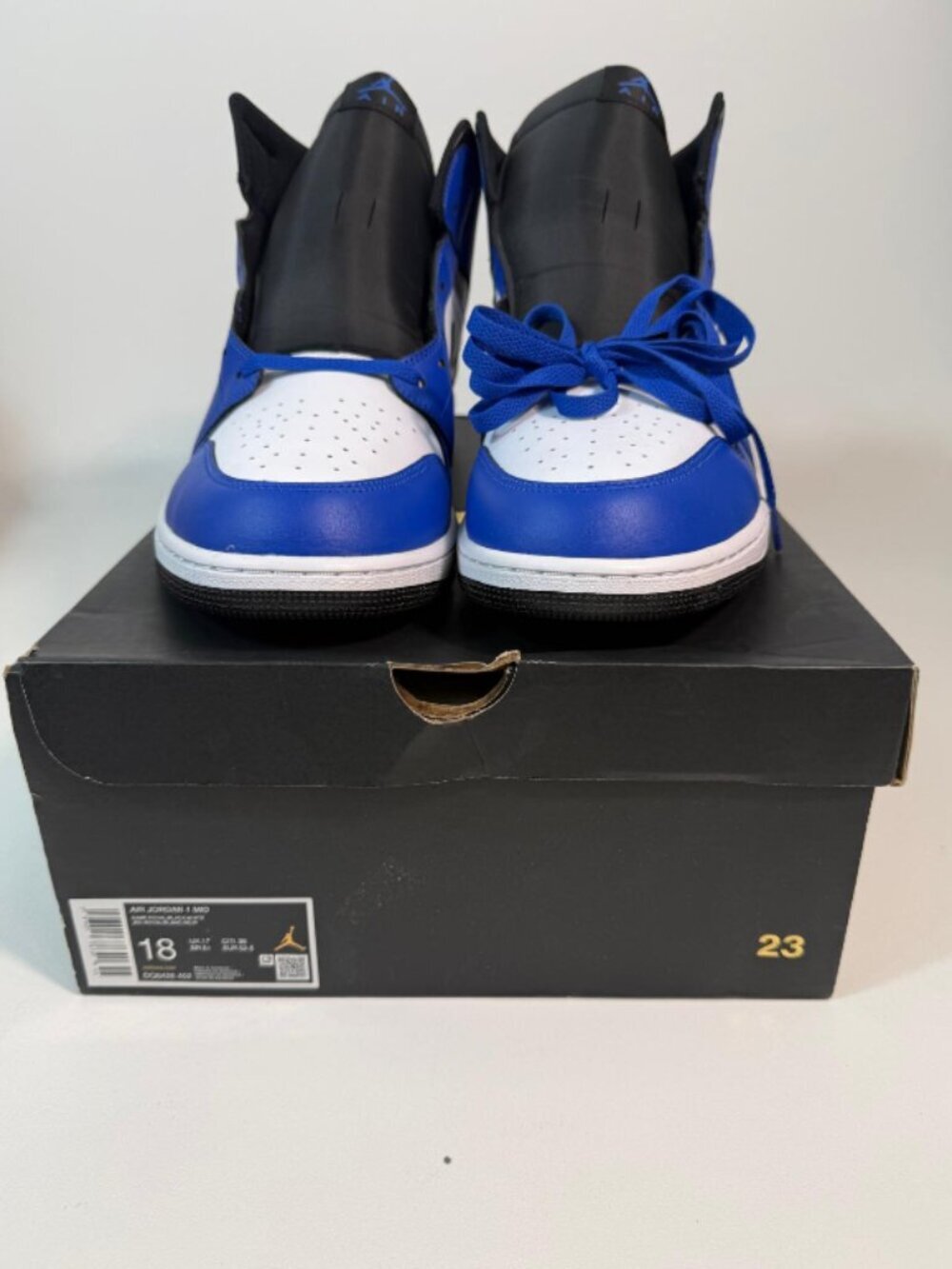 Air Jordan 1 Mid Herenschoenen - Blauw Size 18 - Picture 3 of 5